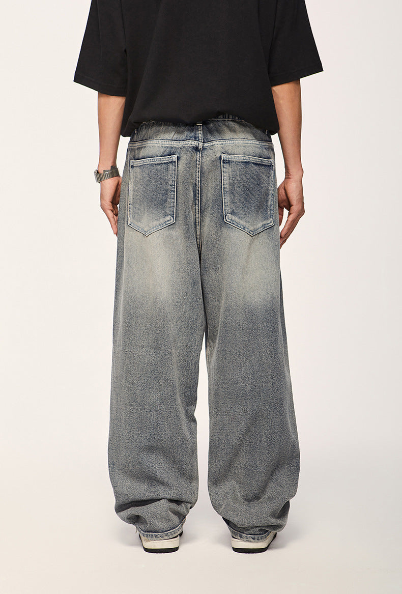 High Street Heavy Industry Water Washed Hole Jeans - WOMONA.COM