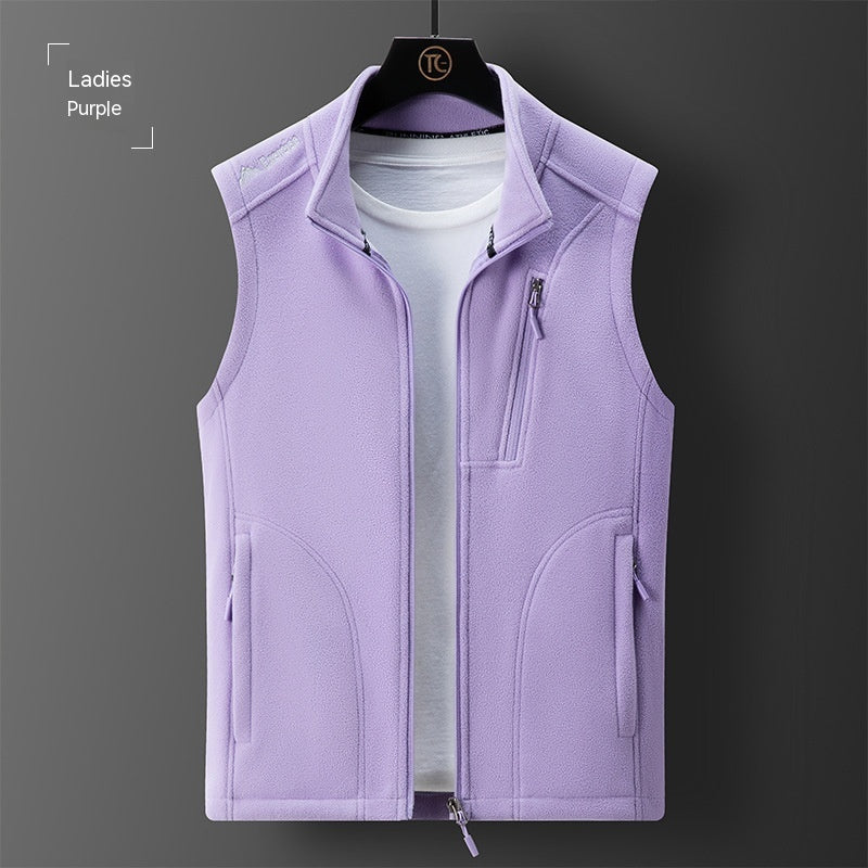 Fleece Loose Polar Fleece Vest - WOMONA.COM