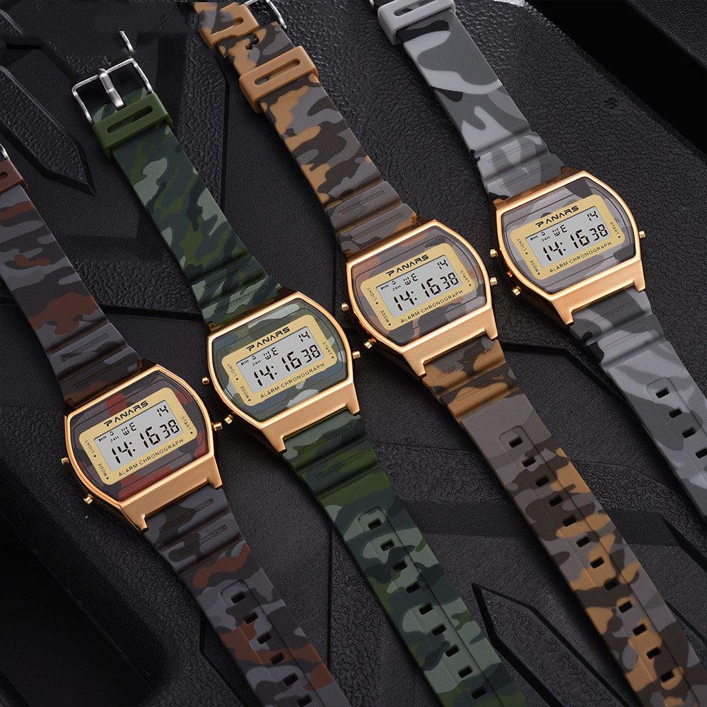 Slim Watch Square Student Camouflage - WOMONA.COM