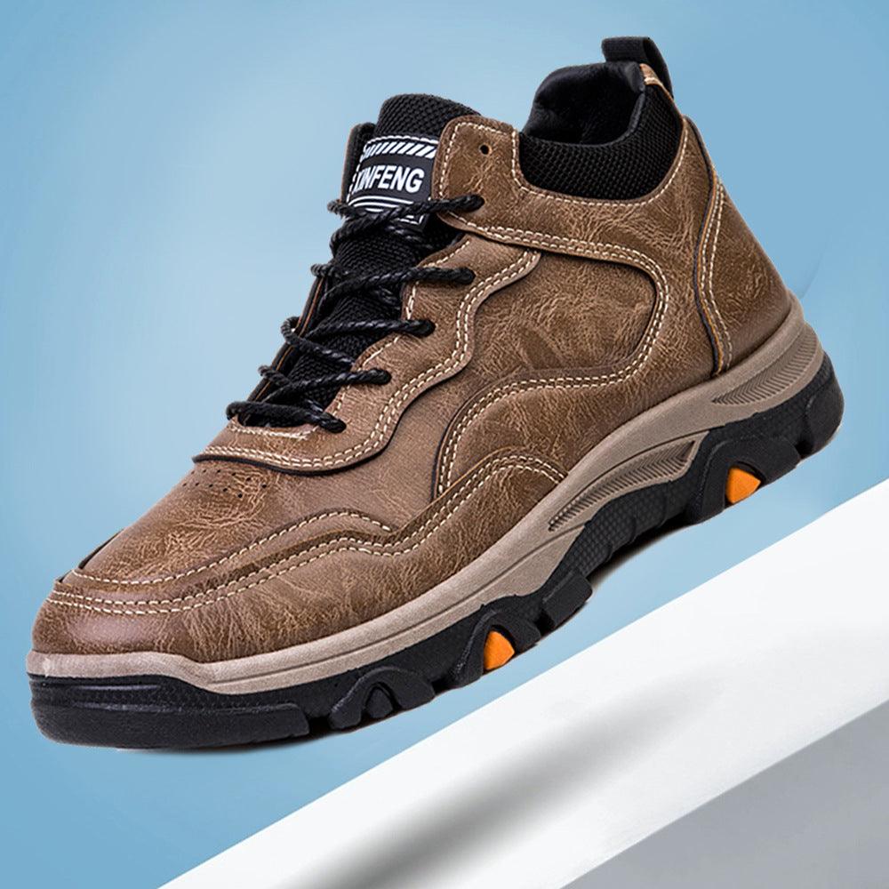 Men Boots Winter Warm Shoes Outdoor Walking Ankle Boots - WOMONA.COM