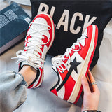 Men's Colorblock Sneakers Low-top Casual Board Shoes - WOMONA.COM