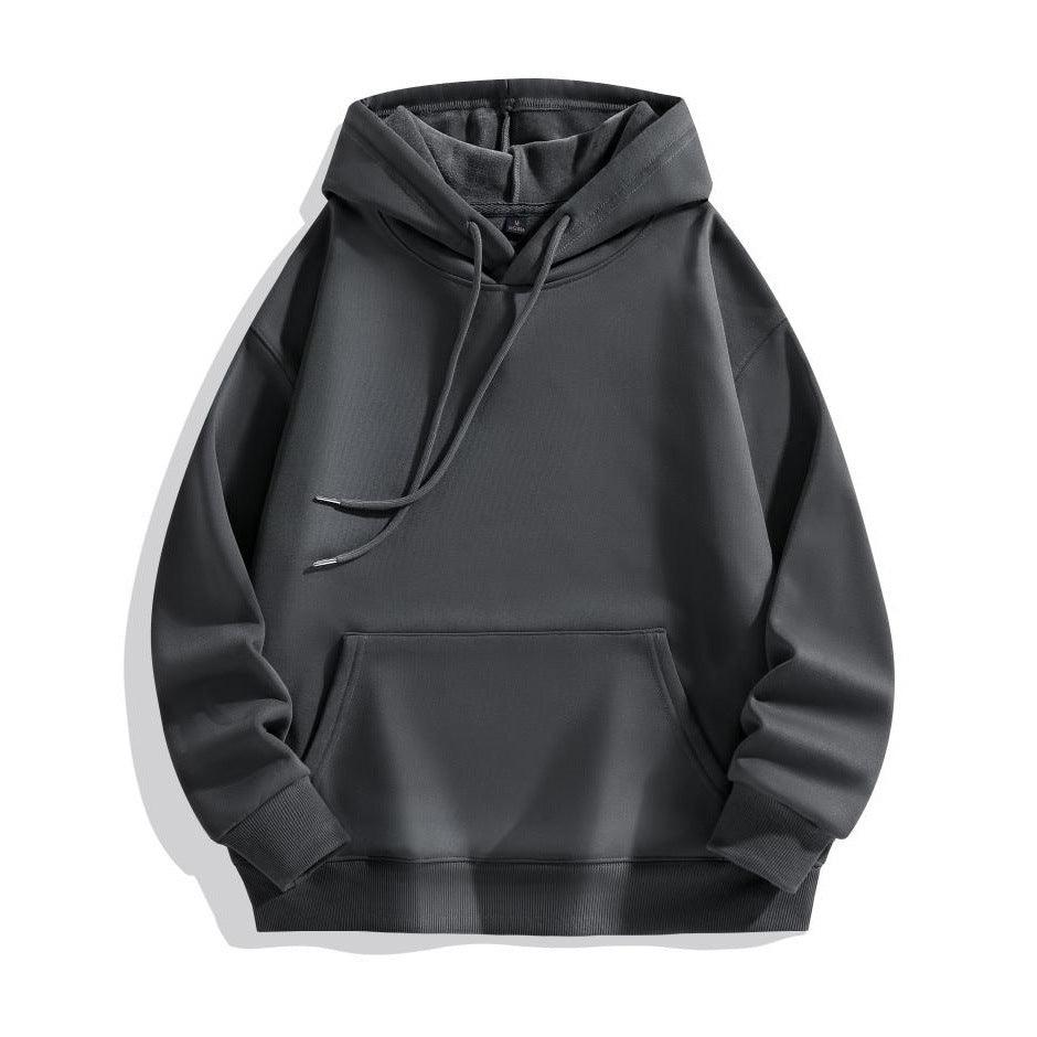 Heavy-duty Pure Cotton Hoodie With Plush Shoulder Loose Jacket - WOMONA.COM