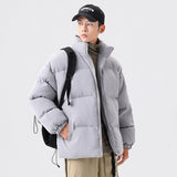 Men's Thickened Cotton Coat Stand Collar Bread Suit - WOMONA.COM