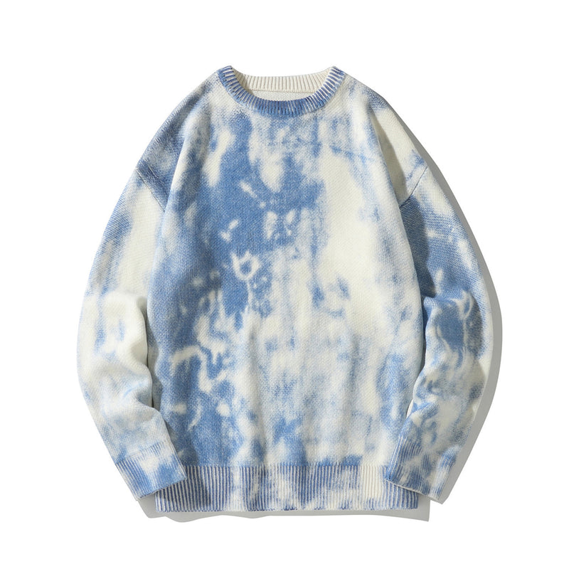 New Tie-dyed Gradient Printing Sweater