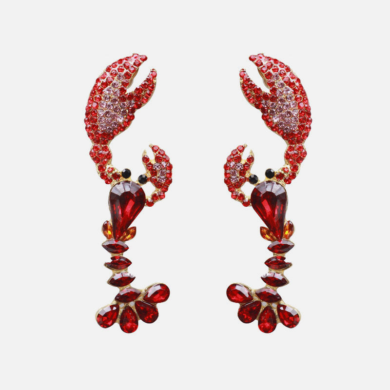 Temperament Lobster Shape Long Earrings - WOMONA.COM