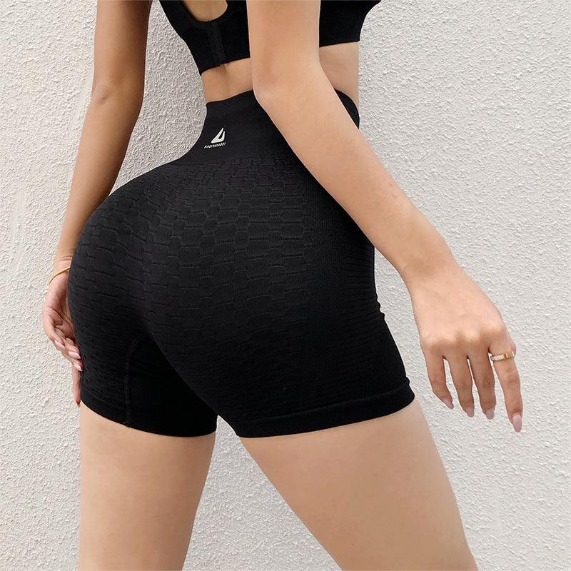 Biker Shorts For Women High Wais Stripe Gym Running Shorts - WOMONA.COM