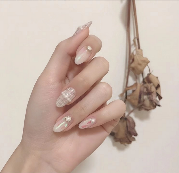 Cute And Sweet Luxury Hand-made Press On Nails 30pcs In Every Box - WOMONA.COM