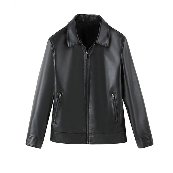 Leather Lapel Light Business Men's Jacket - WOMONA.COM