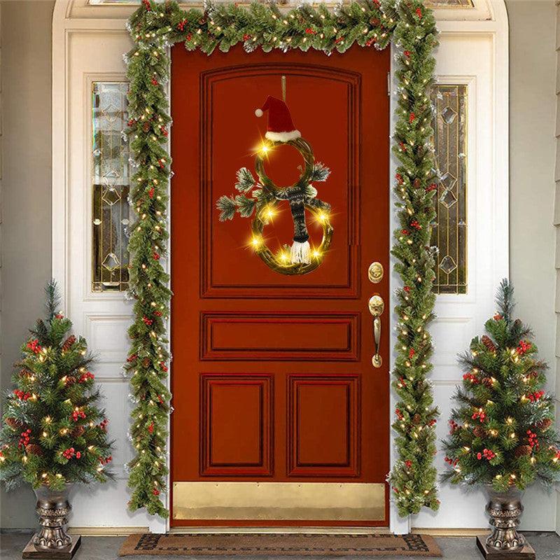 Christmas Decorations Christmas Lights Decoration Vine Circle - WOMONA.COM