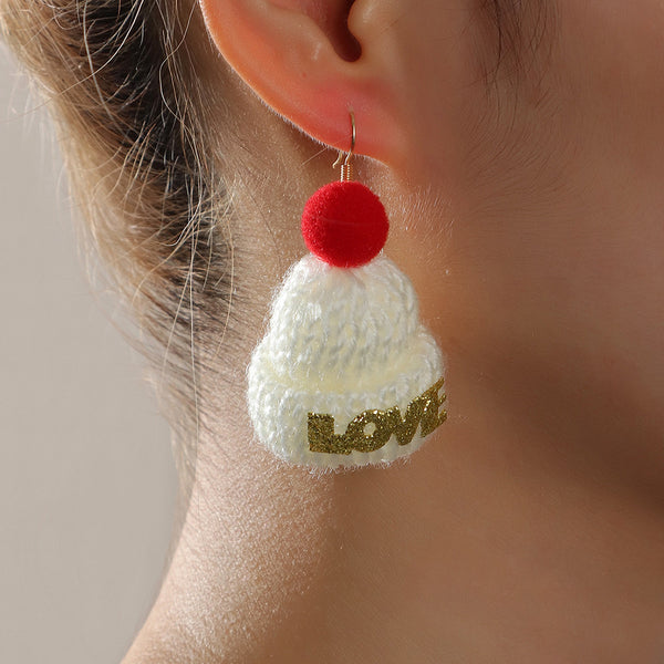 Stud Girl Christmas Earrings - WOMONA.COM