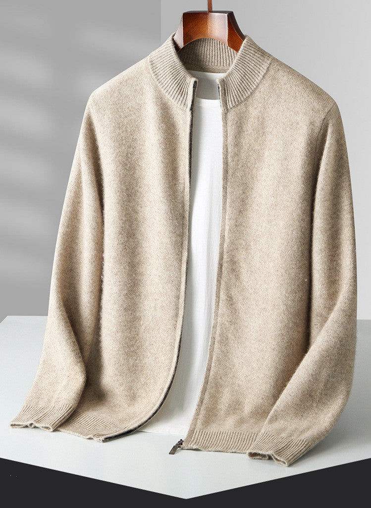 Thickening Stand Collar Cashmere Cardigan