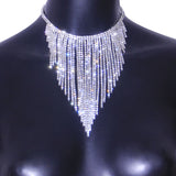 Double Row Symmetrical Alloy Necklace - WOMONA.COM