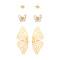 Wings Exaggerated Metal Hollow Butterfly Earrings - WOMONA.COM