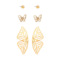 Wings Exaggerated Metal Hollow Butterfly Earrings - WOMONA.COM