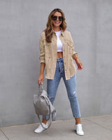 Fashion Ripped Shirt Jacket Female - WOMONA.COM