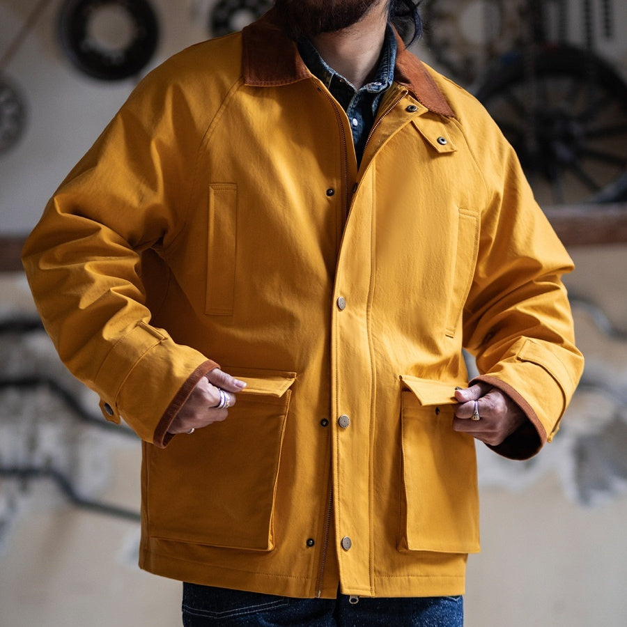 Men's Mustard Utility Work Jacket, Ginger Yellow - product view 1