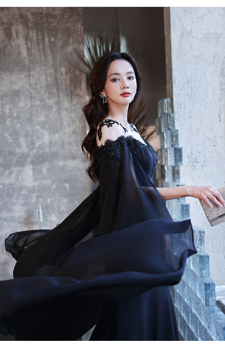 Black Evening Dress For Women With A High-end Feel