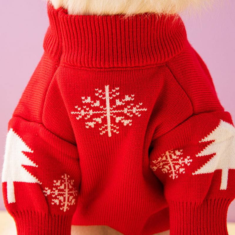 Christmas Tree Elk Christmas Dog Sweater - WOMONA.COM
