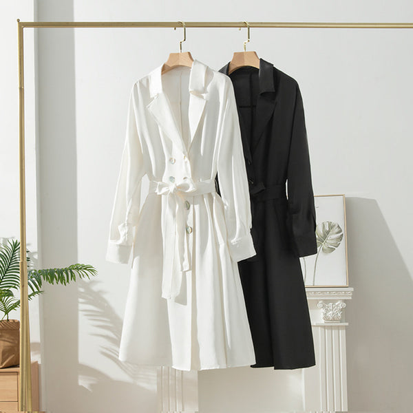 Women's Over-the-knee Mid-length Trench Coat