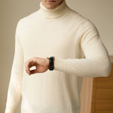 Pure Wool Turtleneck Sweater Men - WOMONA.COM