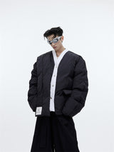 Men Design Cotton-padded Jackets With Scarves - WOMONA.COM