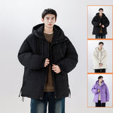 Hooded 90 White Duck Down Jacket - WOMONA.COM