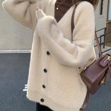 Korean Style Artificial Mink Fur Sweater Coat - WOMONA.COM