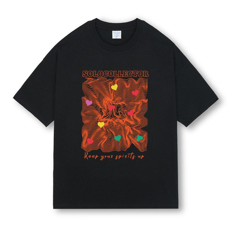 Fashion Digital Printing Short-sleeved T-shirt Men - WOMONA.COM
