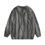 Tie-dyed Inkjet Loose Pullover Autumn And Winter