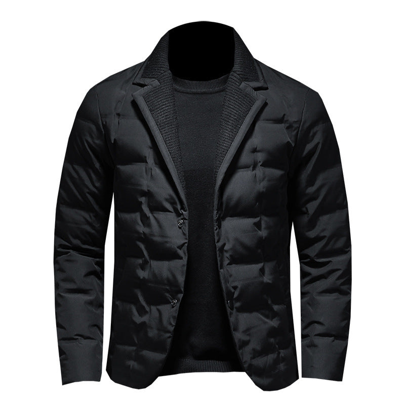 Chaqueta de invierno de plumón, chaqueta gruesa y cálida para hombre