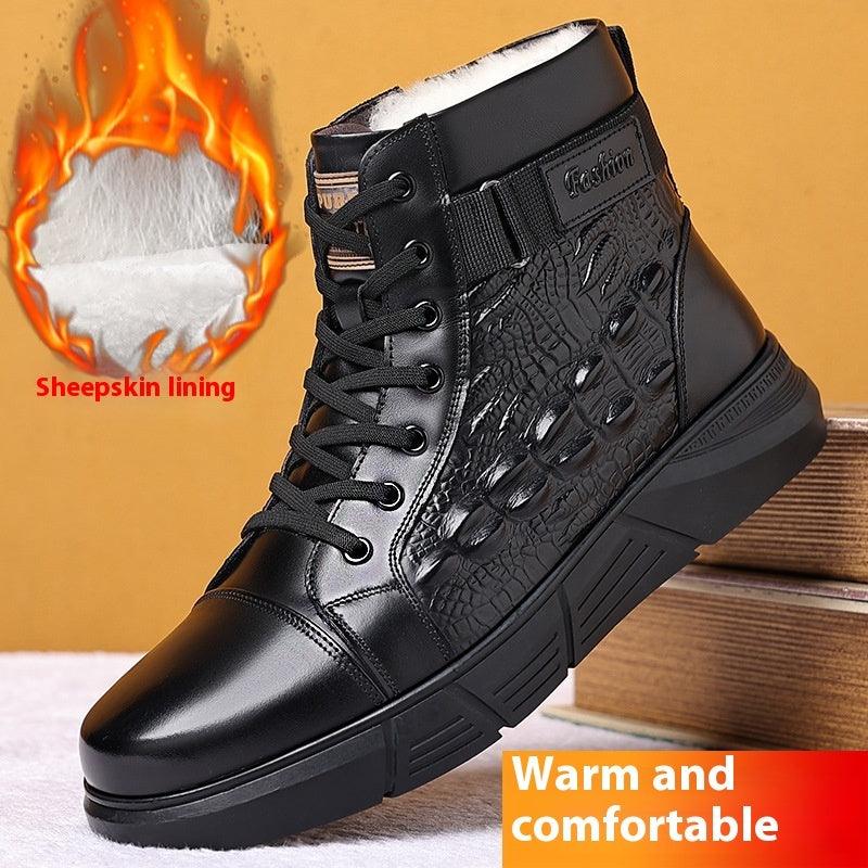 Fur Integrated Warm Snow Cotton Boots - WOMONA.COM