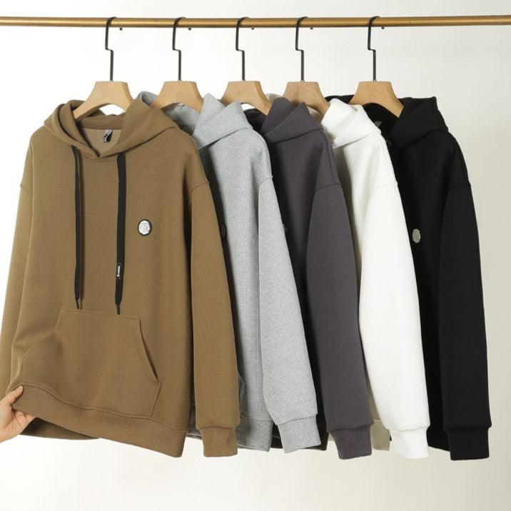 New Waffle Hooded Men's Thick Casual Top - WOMONA.COM