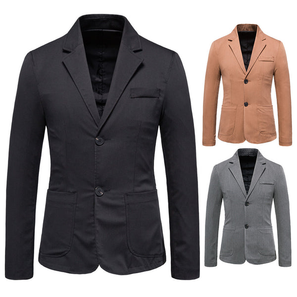 Two Button Western Men's Coat In Europe And America - WOMONA.COM