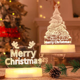 Christmas Decoration 3D Lamp Acrylic LED Night - WOMONA.COM