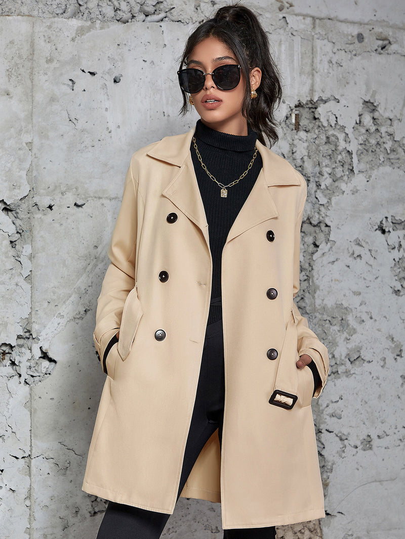 Mittellanger Trenchcoat für Damen im britischen Stil