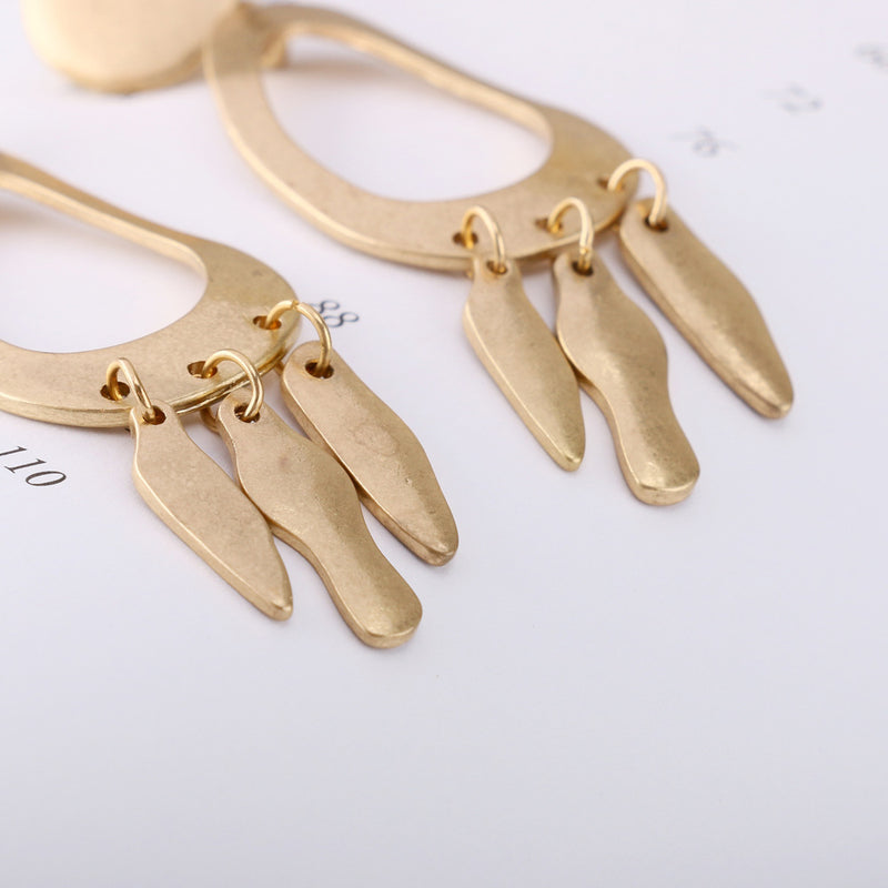 Personality Tassel Zinc Alloy Earrings - WOMONA.COM