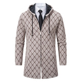 Men's Mid-length Sweater Fashion Casual Hooded Coat