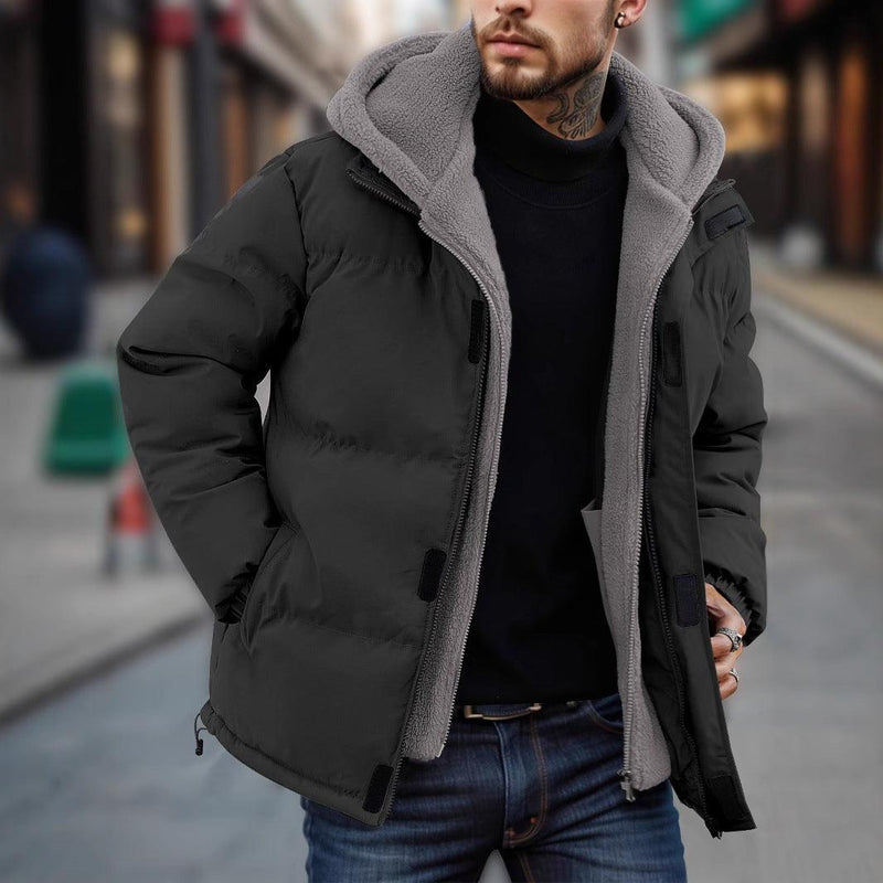 Chaqueta de plumón gruesa y resistente al viento para esquí de hombre