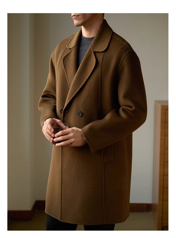 Double-sided Woolen Coat Men's Mid-length Woolen Thick Coat