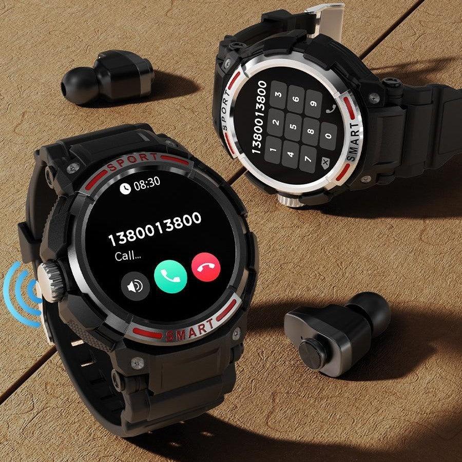 Smart Watch TWS Bluetooth Headset 2-in-1 GT100 Dual Call 128m Memory - WOMONA.COM