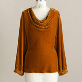 Long Sleeve Base Blouse T-shirt - WOMONA.COM