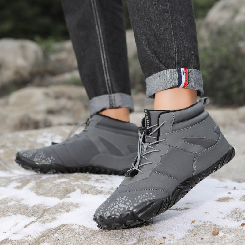 Cotton-padded Shoes Five-finger Snow Boots