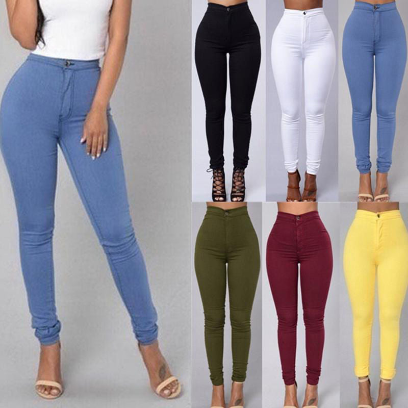 Slim Trouser Skinny Candy Color Jeans - WOMONA.COM