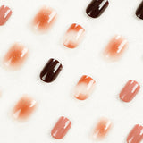 Strong Tea Coffee Nail Patch White Fake Nails - WOMONA.COM