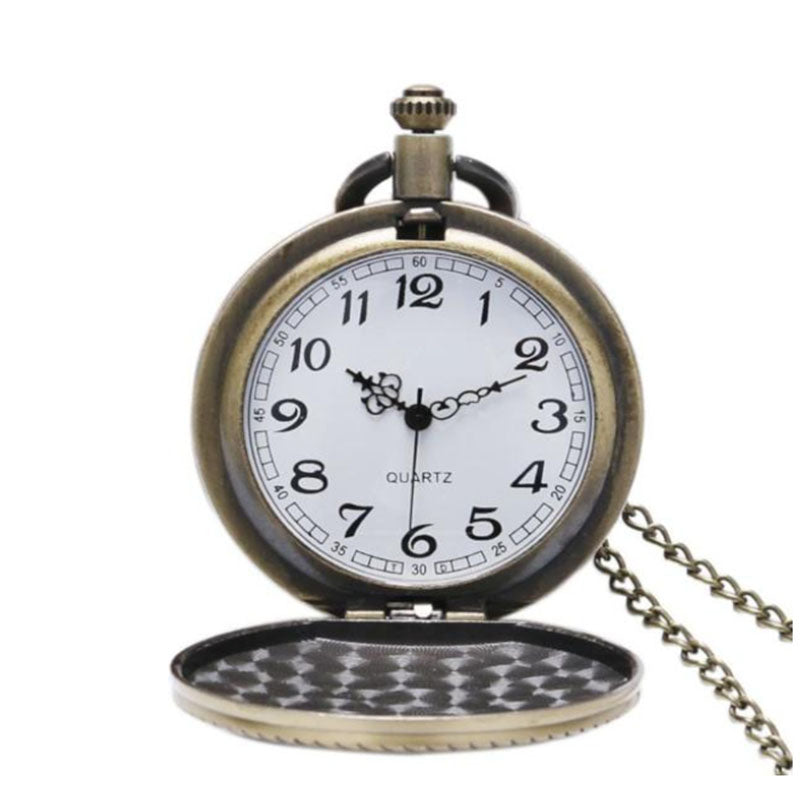 Fire Sign Quartz Flip Commemorative Pocket Watch - WOMONA.COM