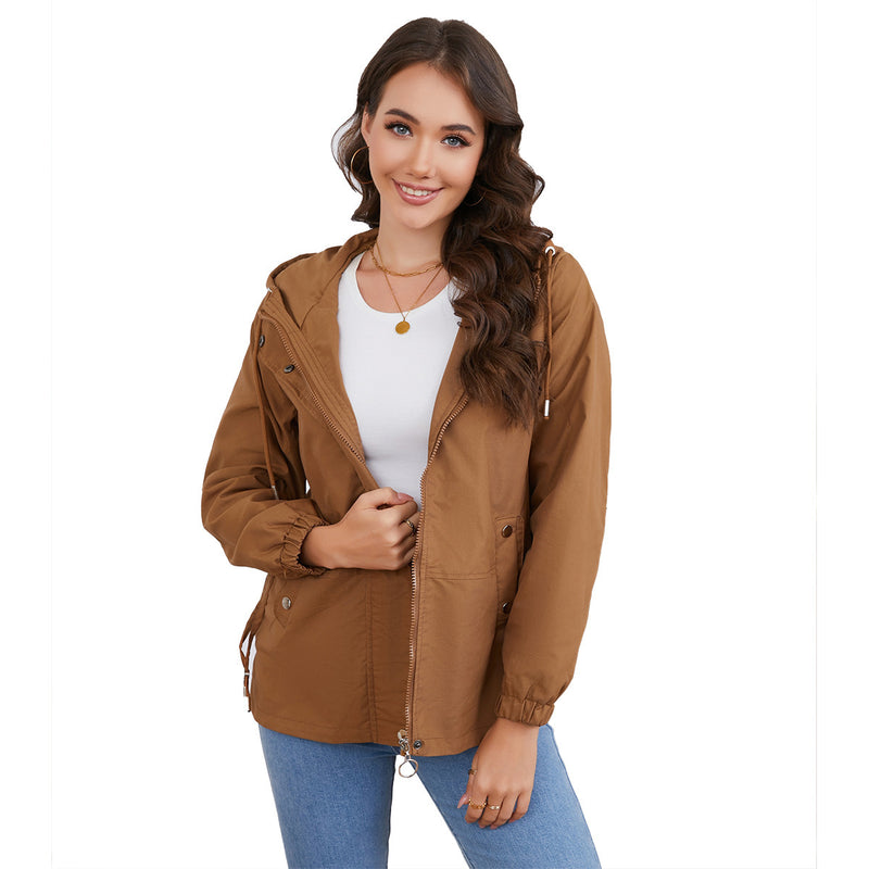 Chaqueta cortavientos holgada para mujer