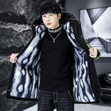 Fleece-lined Thick Mid-length Hooded Cotton-padded Coat - WOMONA.COM