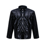 Design Sense Padded Shoulder Long Sleeve Shirt Advanced Leather