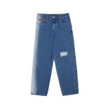 Men's Loose Hole Pocket Jeans - WOMONA.COM