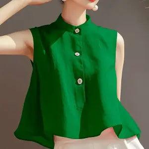 Western Style Shirt Top Vest - WOMONA.COM